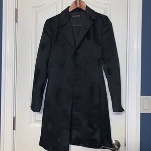 Black Floral dress coat